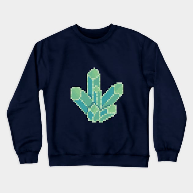 Crystal Pixel Art Crewneck Sweatshirt by Orpheus